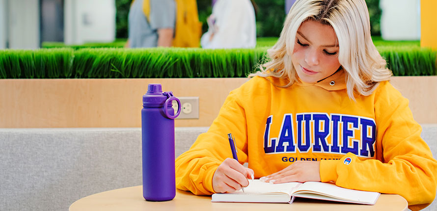 Student studying in Milton Academic Centre