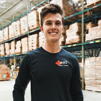 Blair Forrest at AMZ Prep Canada warehouse