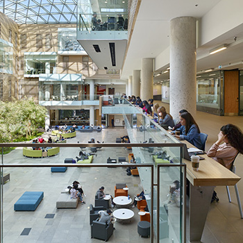 Students in Lazaridis Hall