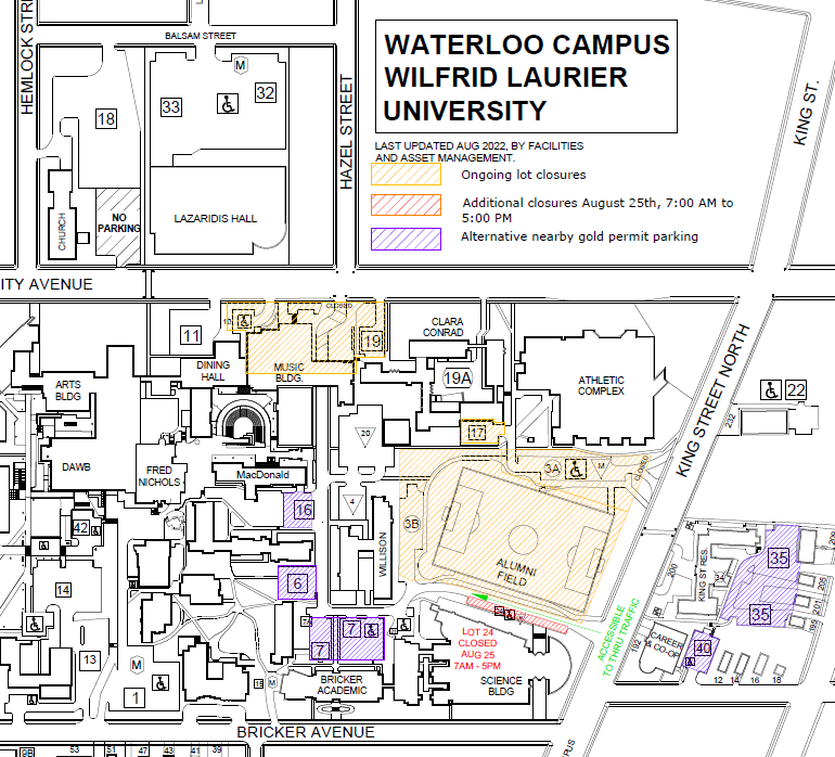 parking lot 24 closure august 25