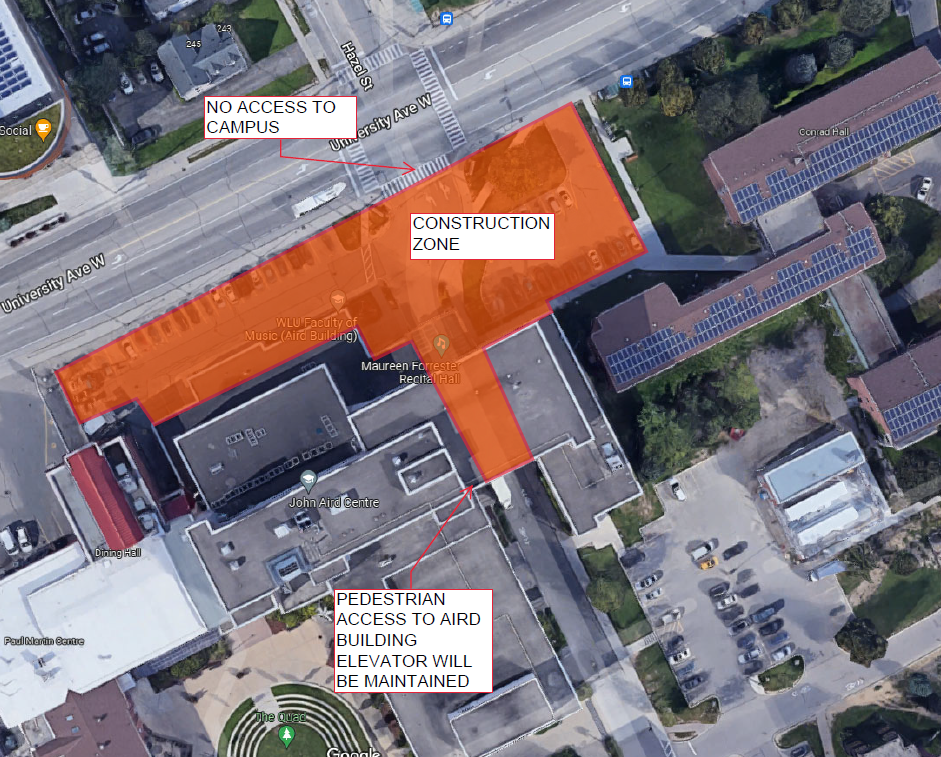 mid campus drive closure, music project