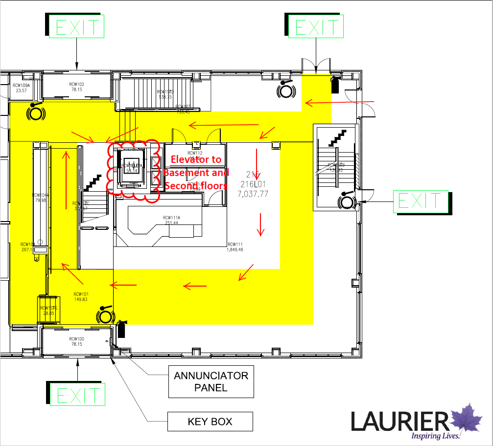 The image below showcases the route to the RCW elevator