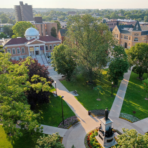 Photo of Laurier Brantford from Victoria Park