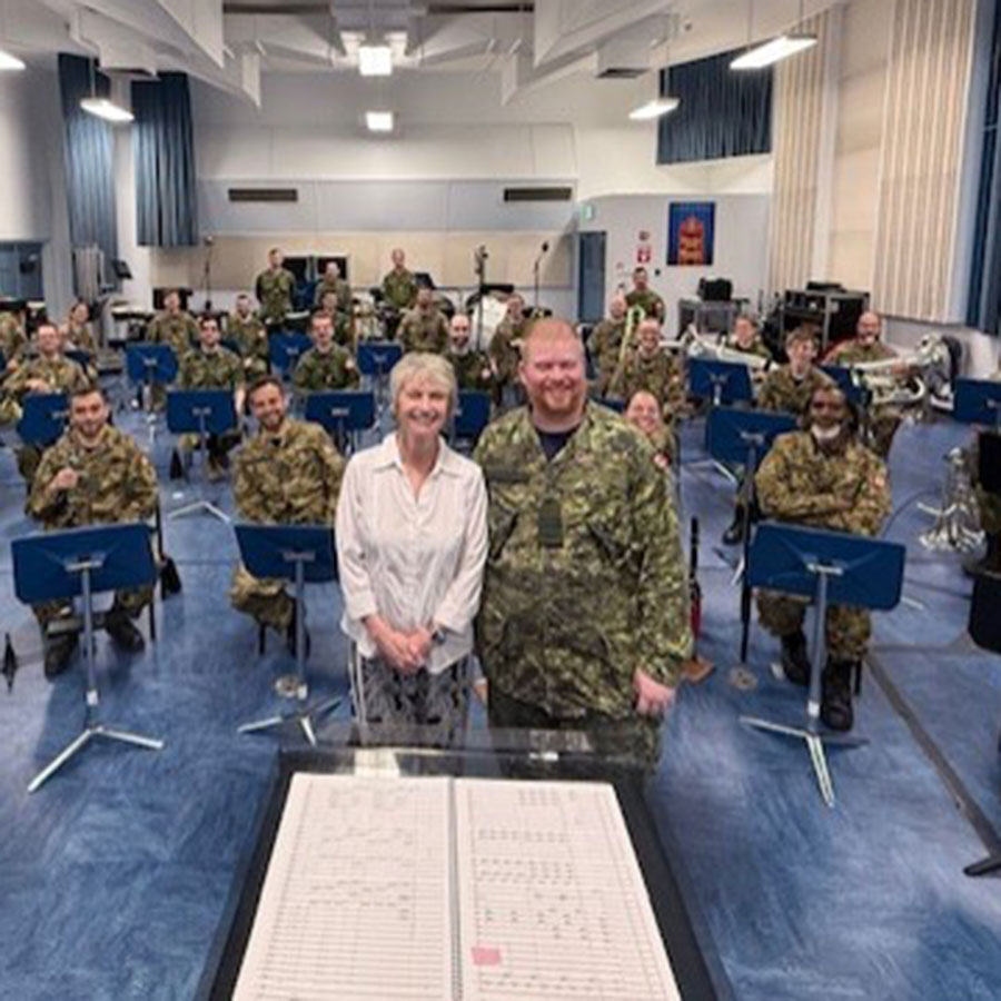 Cynthia Johnston Turner conducting army band