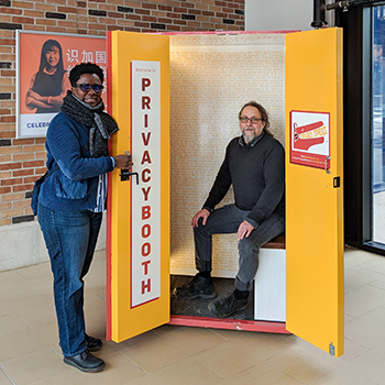 Judith Nicholson and Kennith Werbin with Privacy Booth