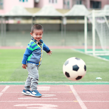 Boy with soccer ball