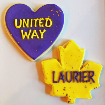 a heart cookie and a leaf cookie