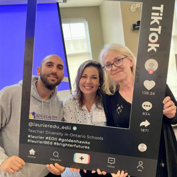 From left: Ardavan Eizadirad, Jennifer Straub and Avis Beek of Laurier's Faculty of Education.